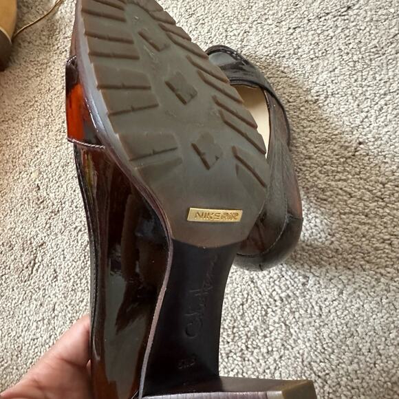 Cole Han Nike Air Patent Leather Heeled Loafer - Picture 4 of 4